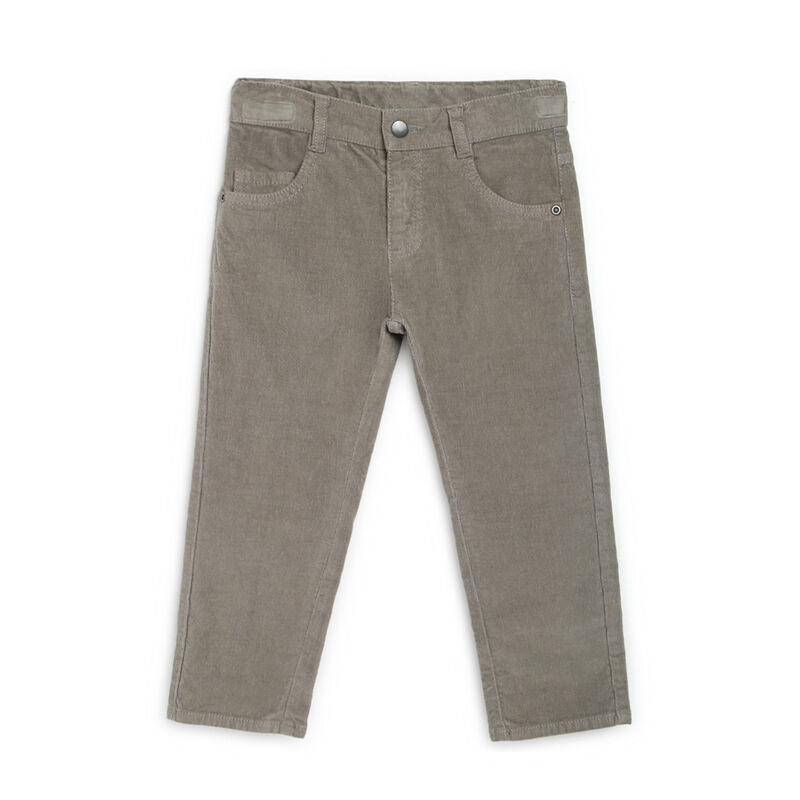 Boys Medium Brown Corduroy Long Trouser image number 0